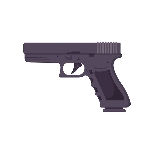 Glock Handgun Flat Illustration Clean Icon Design Element Isolated White — Stock Vector