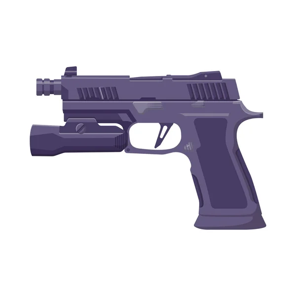 Handgun P320 Flat Illustration Clean Icon Design Elements Isolated White — Stockvektor