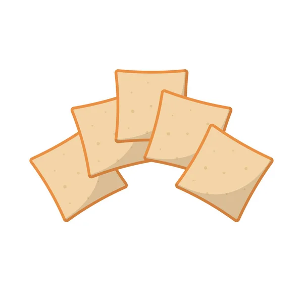Slices Bread Flat Illustration Clean Icon Design Element Isolated White — стоковый вектор