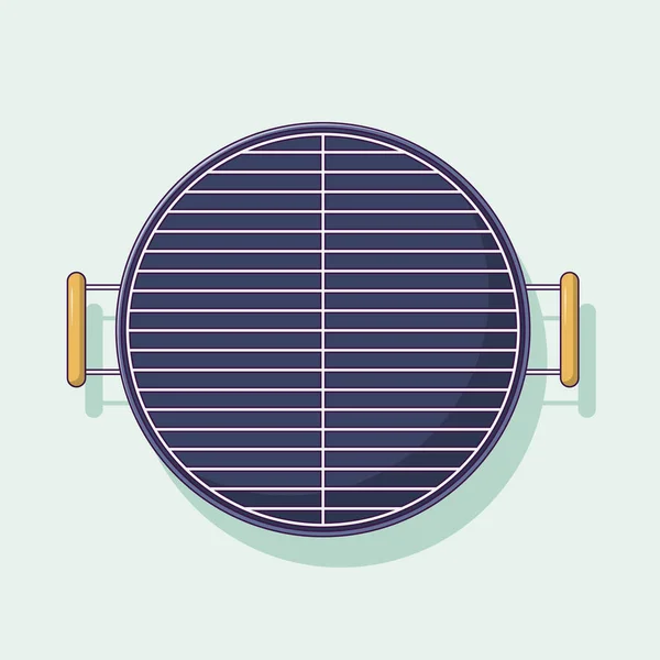Barbeque Grill Vector Icon Illustration Outline Design Element Clip Art — ストックベクタ
