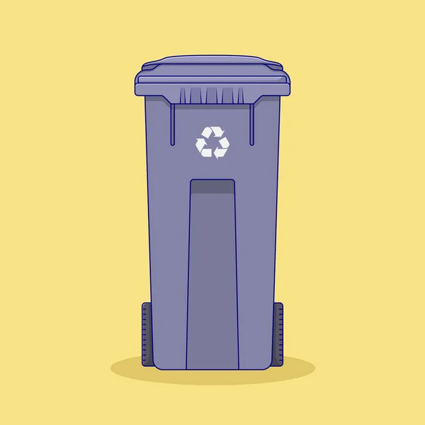 Recycle Bin Vector Illustration Trash Can Garbage Can Flat Cartoon — Image vectorielle