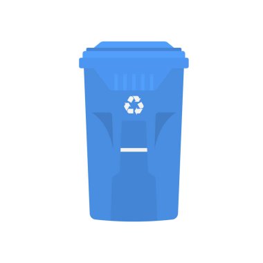 Çöp Kutusu Çizimi 'ni geri dönüştür. İzole edilmiş Beyaz Arkaplanda Temiz Simge Tasarım Elemanı