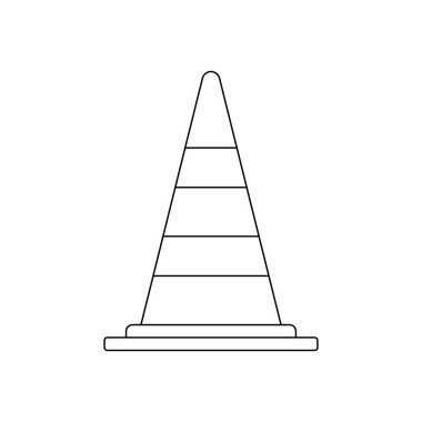 Trafik Konisi Beyaz Arkaplanda Simge ResimleriName