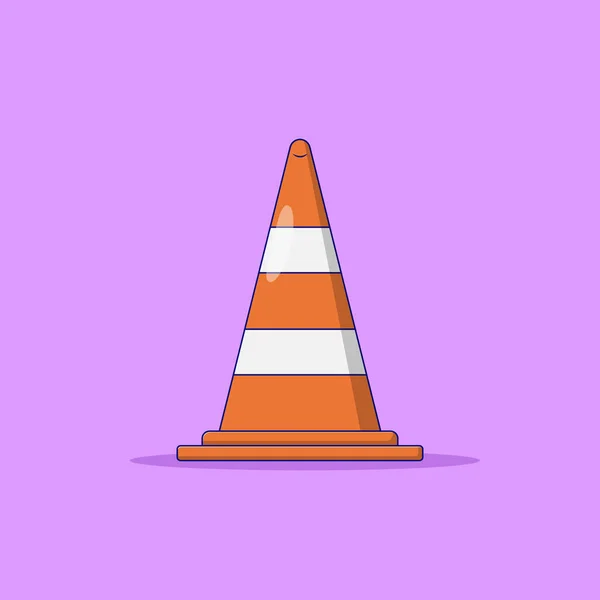 Ilustracja Traffic Cone Vector Zarysem Elementu Projektu Clip Art Web — Wektor stockowy
