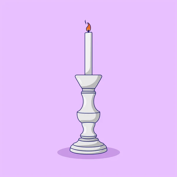 Candlestick Vector Εικονογράφηση Εικονίδιο Περίγραμμα Για Στοιχείο Σχεδιασμού Clip Art — Διανυσματικό Αρχείο