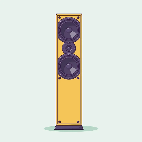 Altavoz Vector Icono Ilustración Altavoz Vector Estilo Plano Historieta Conveniente — Archivo Imágenes Vectoriales