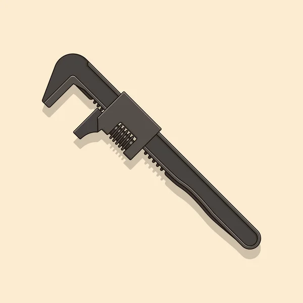 Wrench Vector Icon Illustration Spanner Vector Flat Cartoon Style Suitable — Stockový vektor