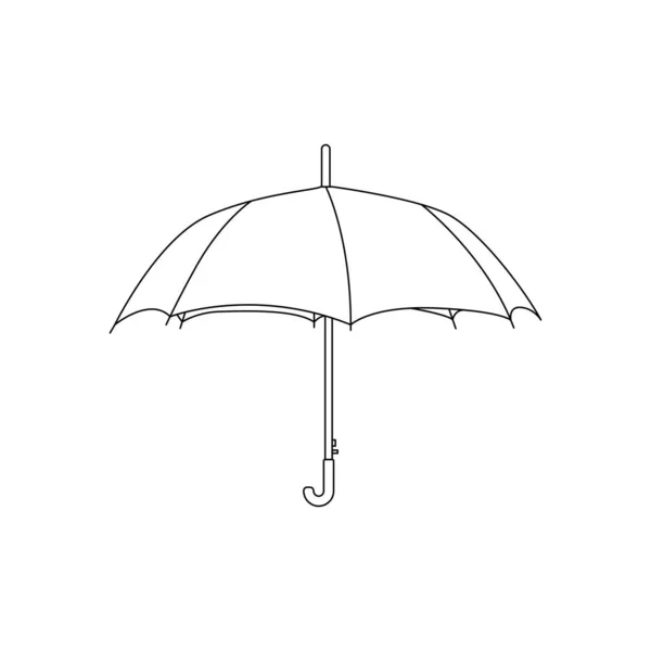 傘の概要白地にアイコンイラスト — ストックベクタ