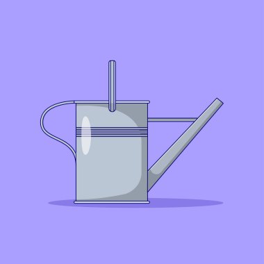 Watering Can Vector Icon Illustration with Outline for Design Element, Clip Art, Web, Landing page, Sticker, Banner. Düz Çizgi Film Biçimi