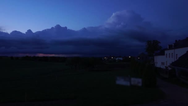 Time Lapse Storm Cloud Moving Rural Landscape Evening Twilight — Vídeo de Stock