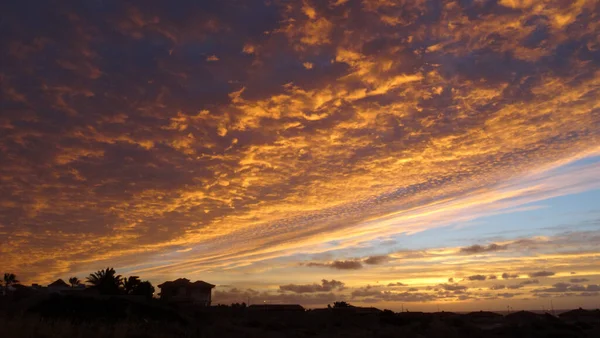 Spectacular Clouds Sky Sunrise Tenerife — Stock Photo, Image