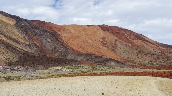 Paysage Avec Différentes Laves Colorées Teide Dans Parc National Mont — Photo