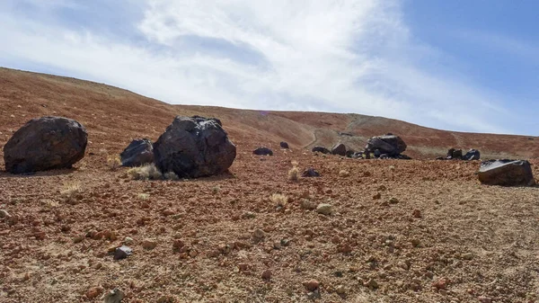 Frozen Lava Rocks Called Teide Eggs Way Pico Teide Tenerife —  Fotos de Stock