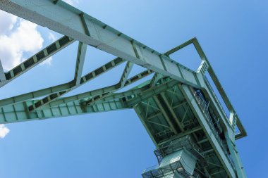 Eski sarmal kule kömür madeni. Bochum, Almanya.