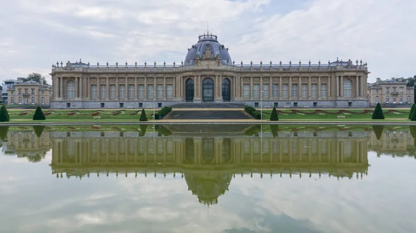 Royal Museum Central Africa Reflection Building Water Tervuren Belgium — Stockfoto