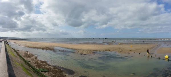 Panorama Van Ruïnes Van Kunstmatige Haven Van Gold Strand Zonnige — Stockfoto