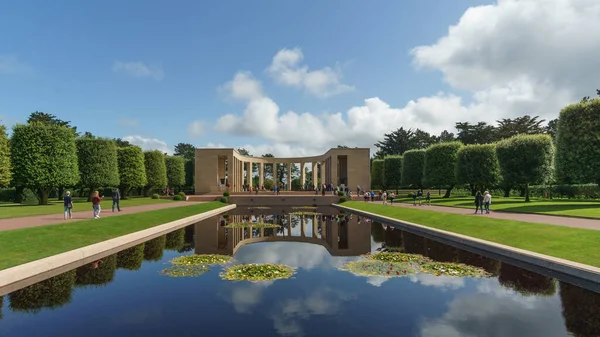 The Garden of the missing memorial building at American military cemetery in Colleville-sur-Mer, Omaha beach, Normandy, France