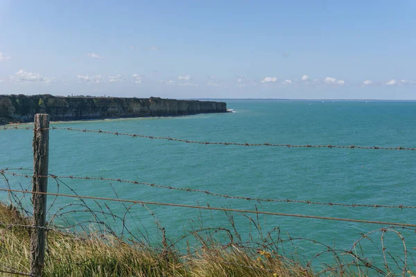 Güneşli Bir Yaz Gününde Pointe Hoc Cricqueville Bessin Normandiya Fransa — Stok fotoğraf