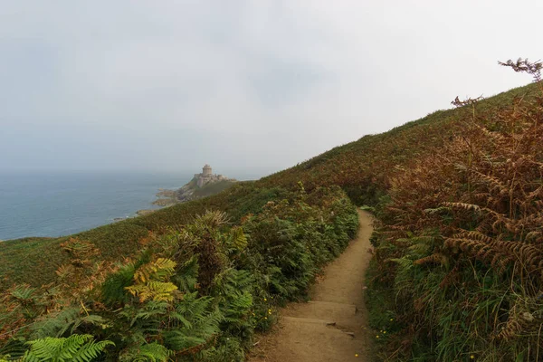 Belle Vue Depuis Sentier Randonnée Long Littoral Jusqu Fort Latte — Photo