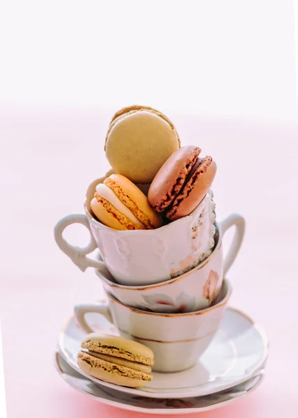 Macarons Recém Trazidos Padaria — Fotografia de Stock