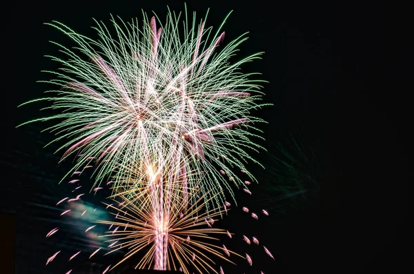 Explosion colorful fireworks on party nights