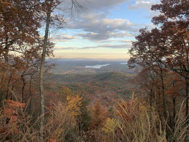 Mountain range with a lake 