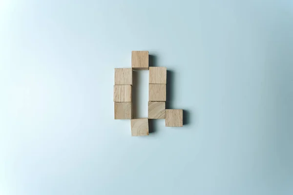 Letter Wooden Dice White Background — Stock fotografie