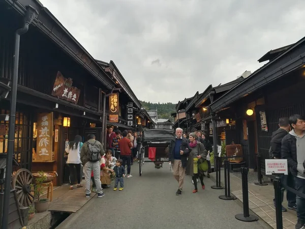 Gifu Japón Octubre 2019 Ambiente Takayama Old Town Sanmachi Suji — Foto de Stock