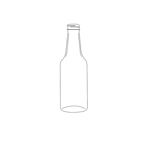 300 Glas Lång Hals Flaska Vektor Illustration — Stock vektor