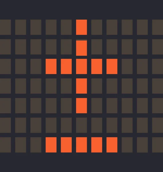 Buchstabensymbol Zeichen Led Orangefarbene Farbe Und Dunkler Hintergrund Vektorillustration — Stockvektor