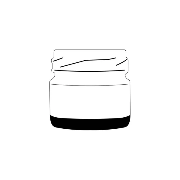 Jam Kaca Mini Jar Vektor Desain Ikon - Stok Vektor