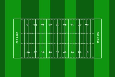 Amerikan futbol sahası düzeni vektör illüstrasyonu