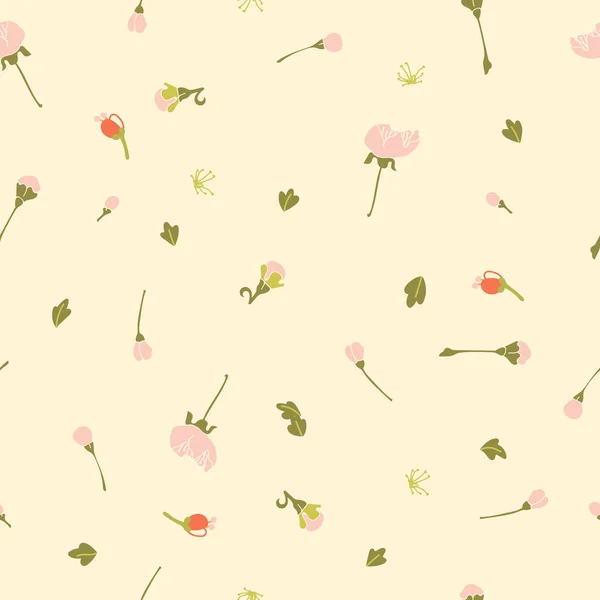 Hoş bir yaz, dinlendirici bahçe vektörü, kusursuz desen.