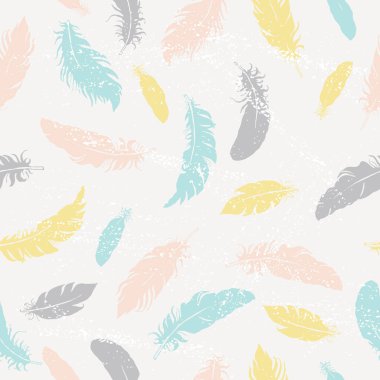 Pastel desenli Tüyler Vektör Kusursuz Desen