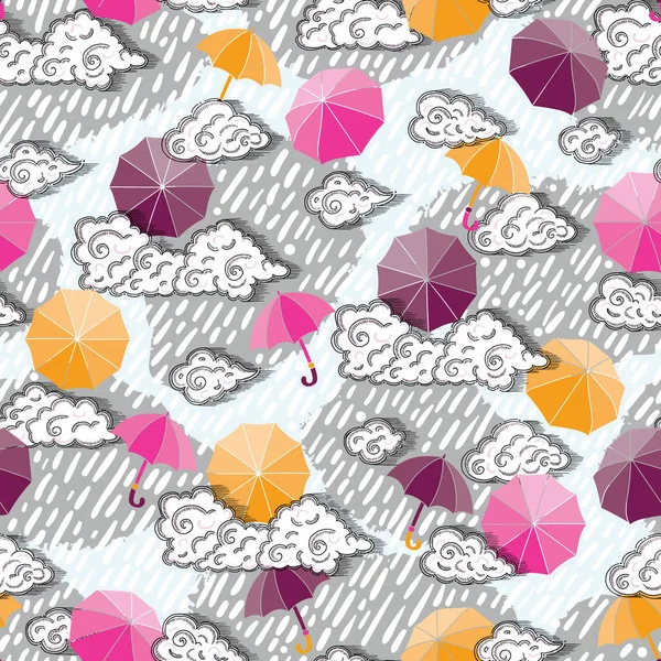 Parapluies Avril Motif Sans Couture Sky Vector — Image vectorielle