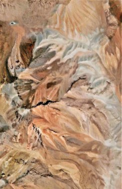 Yukarıdan gelen Atacama Çölü 'nün manzarası