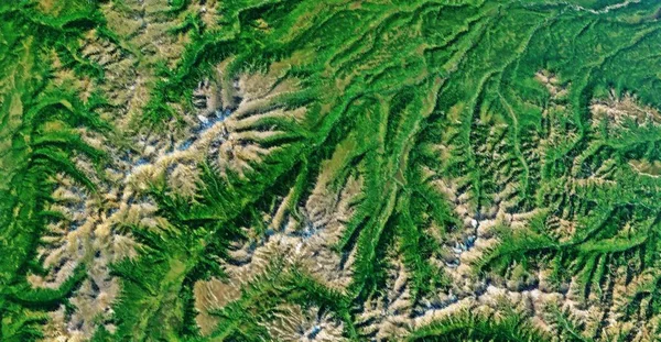 Пейзаж Горами Камчатке Сверху Смешанные Медиа — стоковое фото