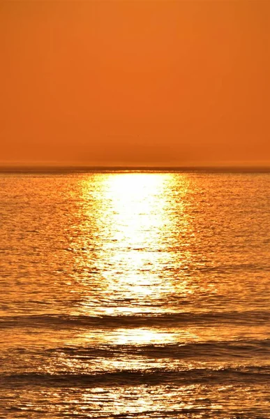 Landschaft Mit Wunderschönem Sonnenuntergang Strand Von Blouberg Kapstadt — Stockfoto