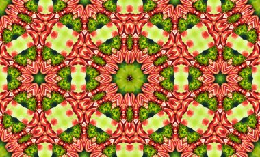 Dekoratif dijital kaleydoskop deseni