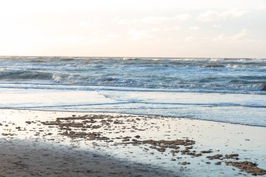 sea, waves, sky, clouds, daytime, North Sea, blue, Bright day, tide, low tide