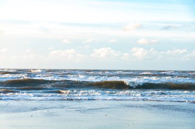 sea, waves, sky, clouds, daytime
