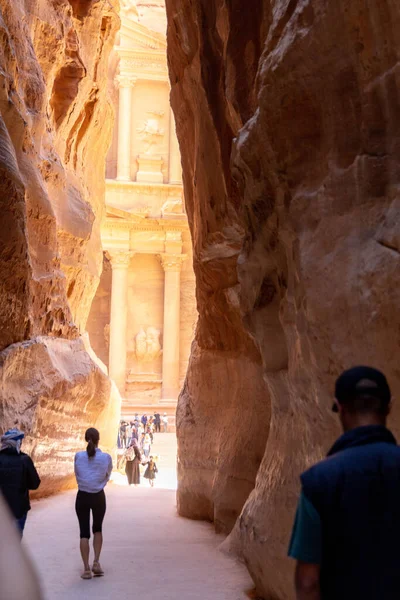 Increíbles Ruinas Antiguas Petra Jordania Patrimonio Humanidad Por Unesco — Foto de Stock