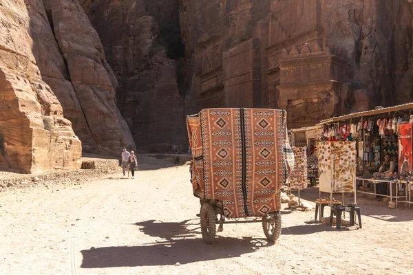 Trasporti Giordania Petra Turisti Beduini — Foto Stock