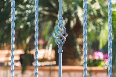 Forged Design of Metal Grey Painted Fence