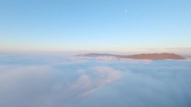 Aerial view of the clouds sea