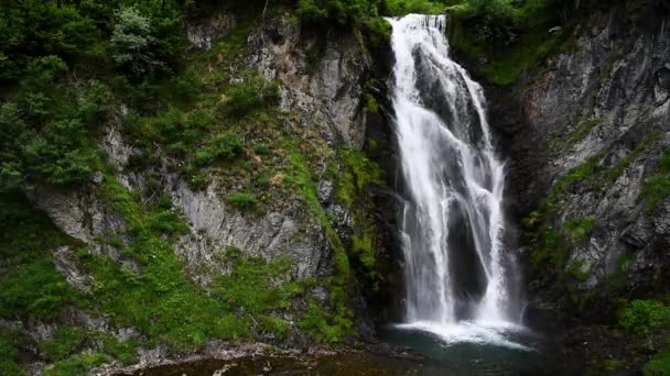 Picturesque Waterfall Mountains Vall Aran Sauth Deth Pish Spain — Stockvideo