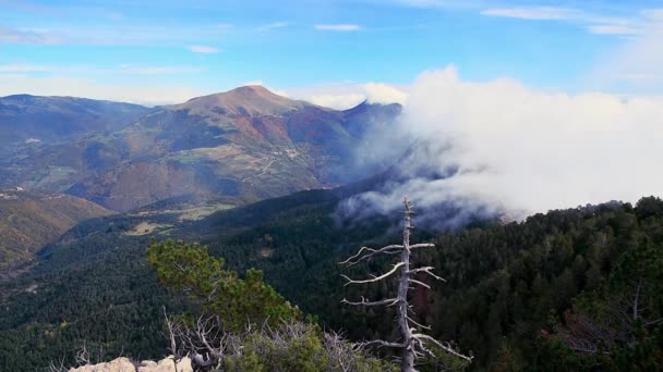 View Mountains Mist Ridge — Vídeo de Stock