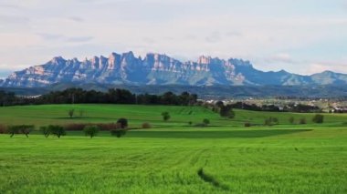 Beautiful mountain chain landscape (Montserrat Natural Park, Spain)
