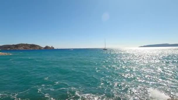 Beautiful View Sea Mediterranean Sea Illes Medes Estartit Costa Brava — 图库视频影像