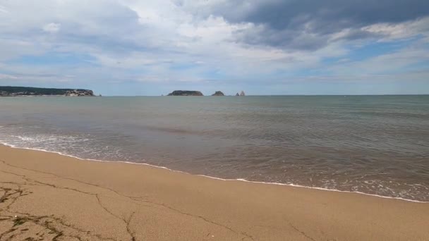 Beach Beautiful Sea Medes Islands Mediterranean Sea Catalonia Spain — Stock video